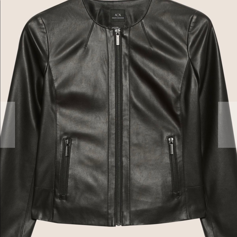 Armani Exchange Faux Leather Jacket  Women Small